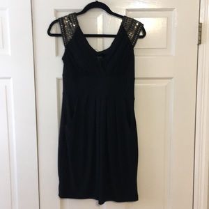 Women’s beaded black cocktail dress